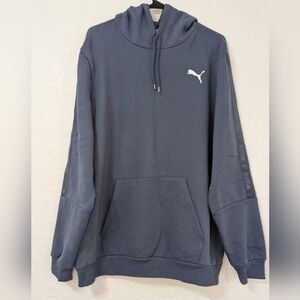 Puma Blue Sweatshirt with Drawstring Hood Size XL